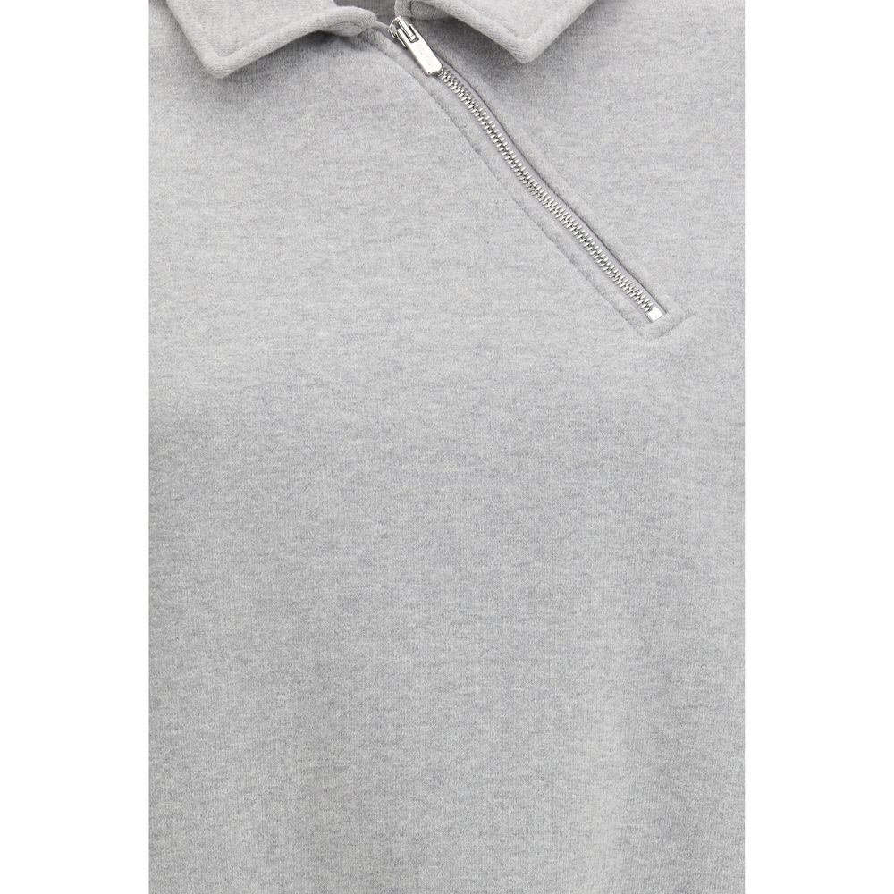 Sweat-shirt en coton gris Miu Miu
