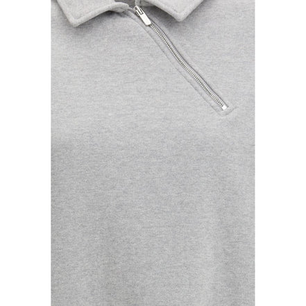Sweat-shirt en coton gris Miu Miu