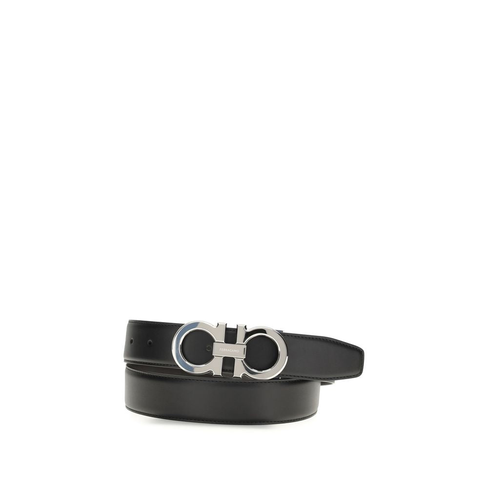 Cintura classica Ferragamo in pelle nera