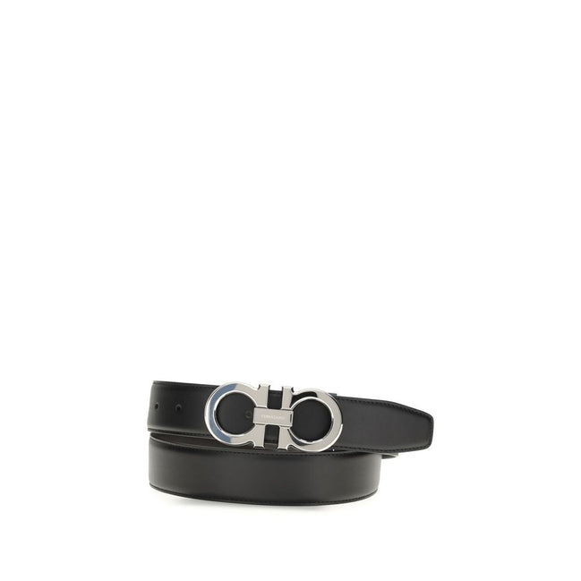 Cintura classica Ferragamo in pelle nera