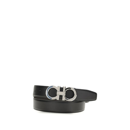 Ceinture classique en cuir noir Ferragamo