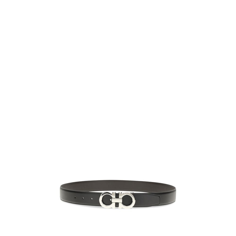 Cintura classica Ferragamo in pelle nera