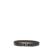 Cintura Regular Ferragamo Nera In Pelle Di Vitello Bos Taurus