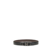 Ceinture Ferragamo en cuir de veau noir Bos Taurus, taille standard