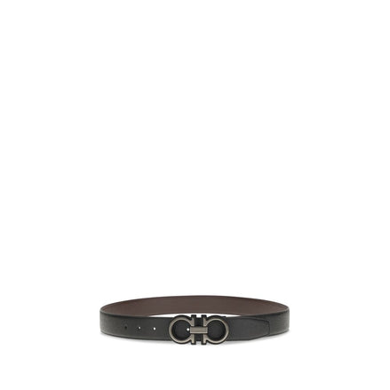 Ceinture Ferragamo en cuir de veau noir Bos Taurus, taille standard