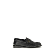 Saint Laurent Black Slip-On Loafers