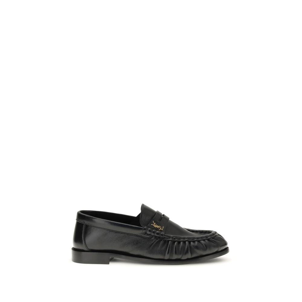 Saint Laurent Black Slip-On Loafers