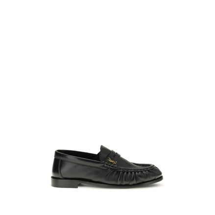 Saint Laurent Black Slip-On Loafers