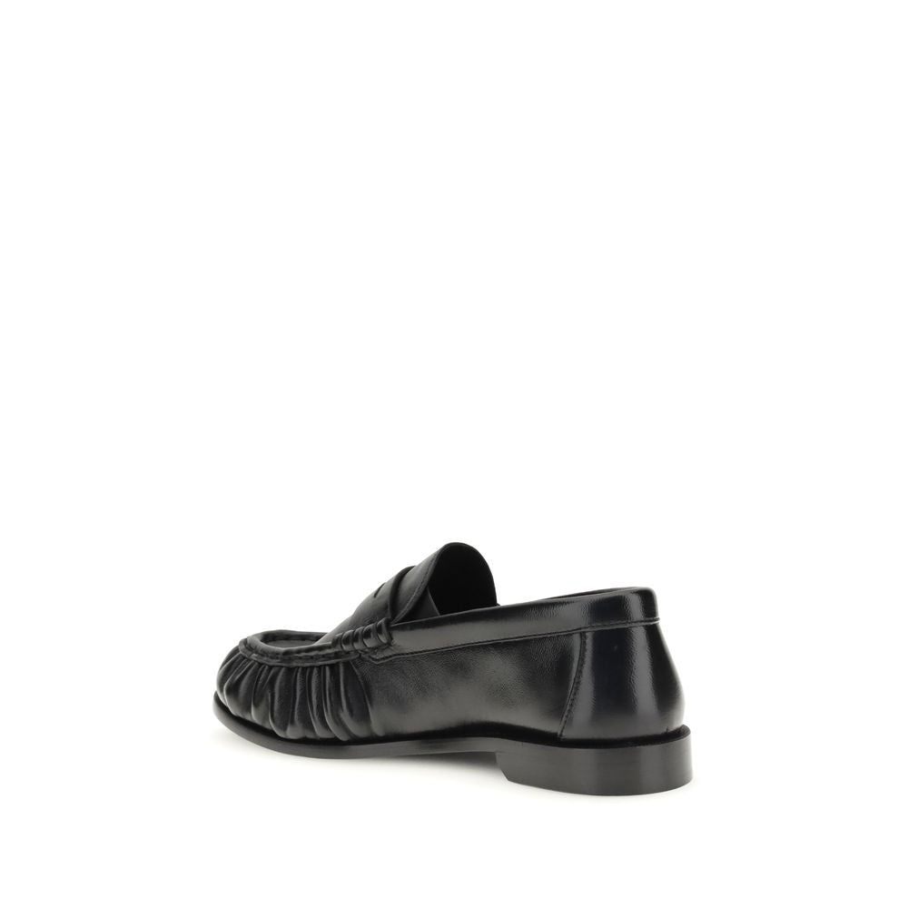 Saint Laurent Black Slip-On Loafers
