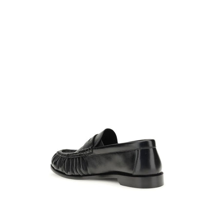 Saint Laurent Black Slip-On Loafers
