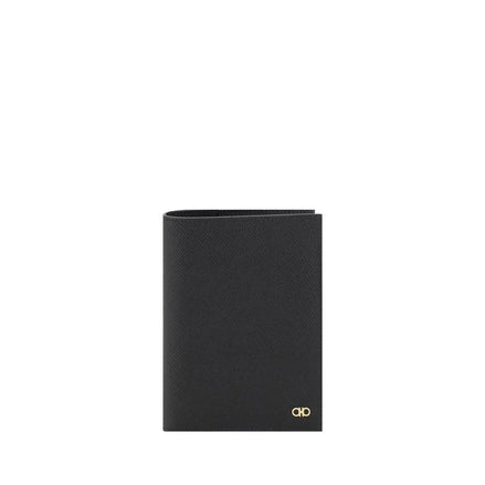 Portefeuille Ferragamo en cuir de veau noir Bos Taurus