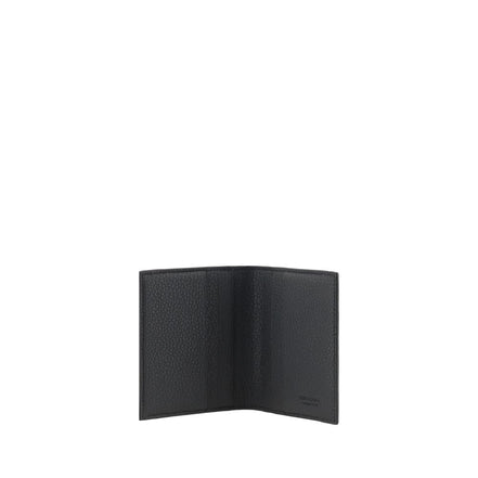 Portefeuille Ferragamo en cuir de veau noir Bos Taurus