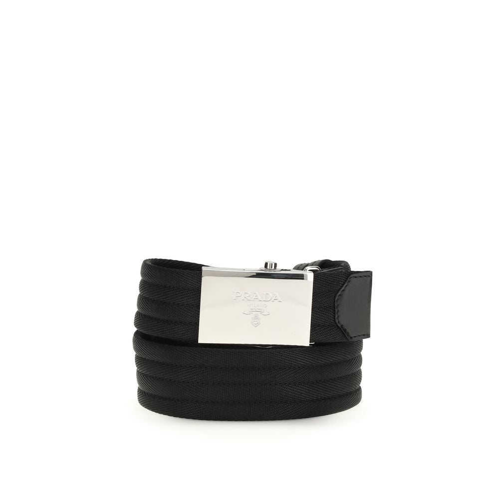 Cintura sottile in poliestere nero Prada
