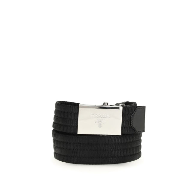 Cintura sottile in poliestere nero Prada