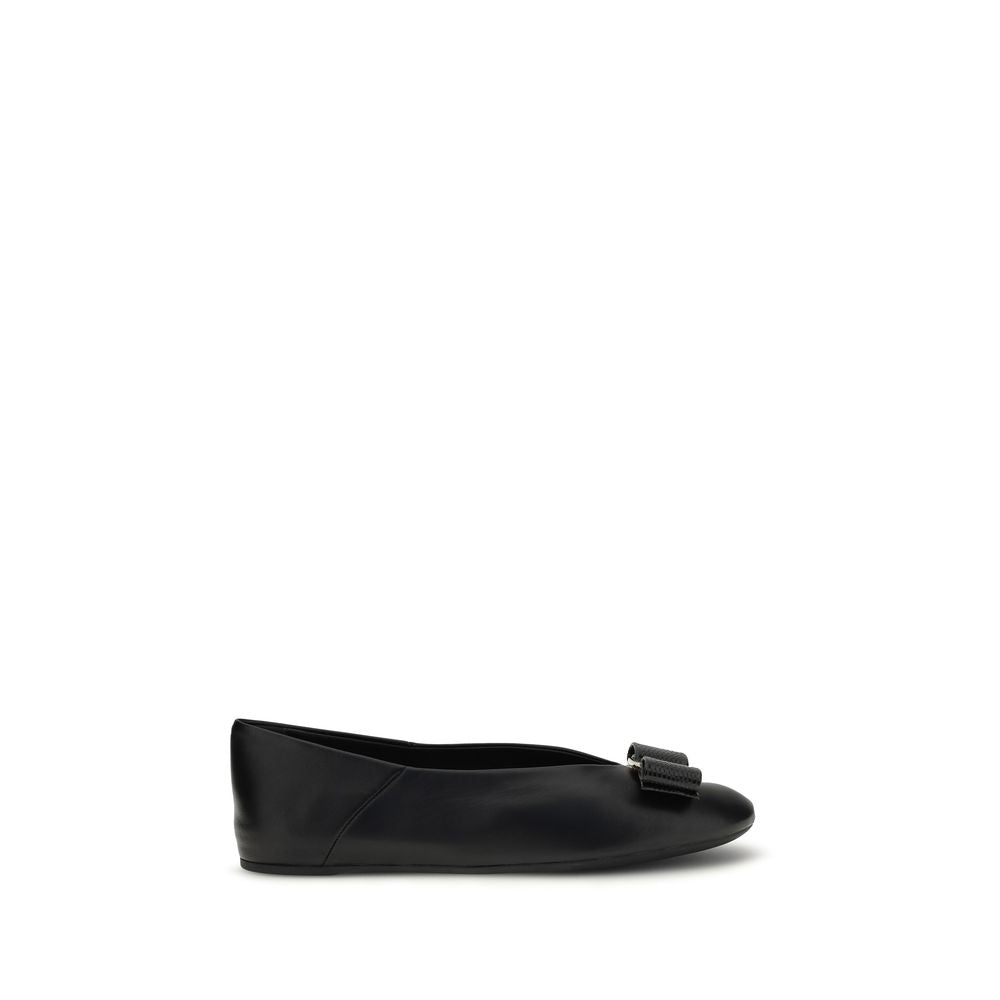 Ferragamo Black Ballet Flats