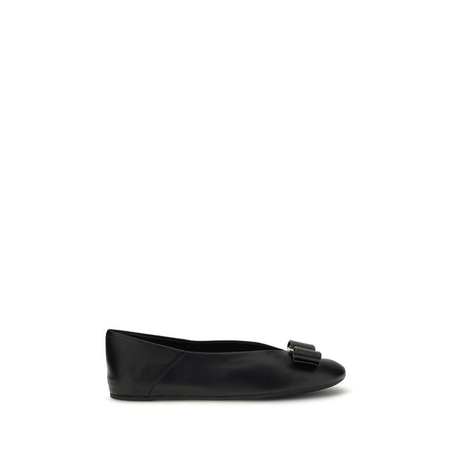 Ferragamo Black Ballet Flats