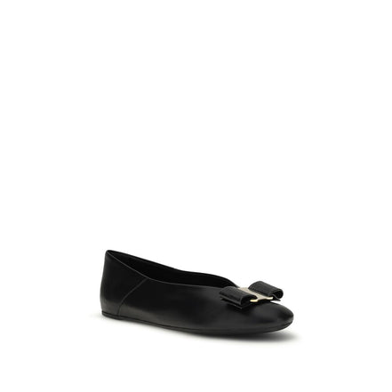 Ferragamo Black Ballet Flats