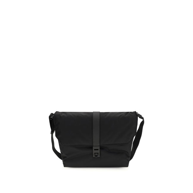 Borsa a Spalla Ferragamo in Nylon Nero