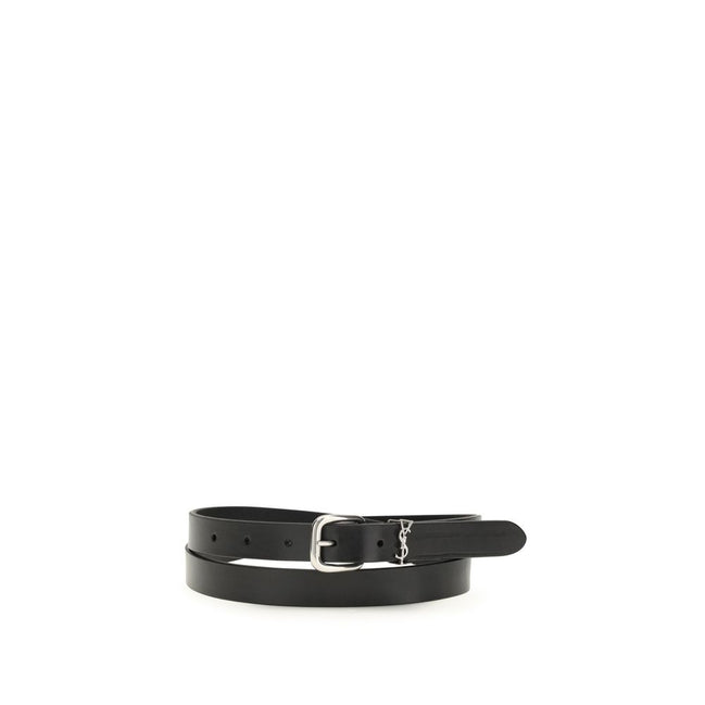 Ceinture Saint Laurent noire en coton régulier