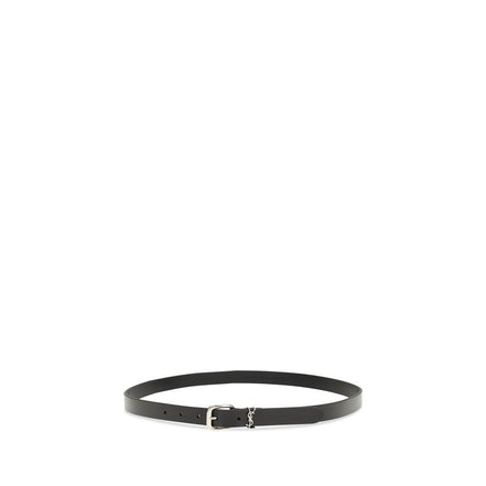 Ceinture Saint Laurent noire en coton régulier