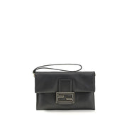Pochette Fendi noire en agneau Ovis Aries