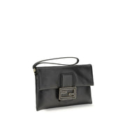 Pochette Fendi noire en agneau Ovis Aries