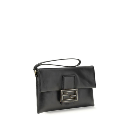 Pochette Fendi noire en agneau Ovis Aries