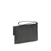Pochette Fendi noire en agneau Ovis Aries