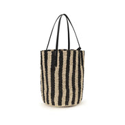 Valentino Garavani Black Raffia Bucket Bag