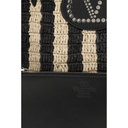 Valentino Garavani Black Raffia Bucket Bag