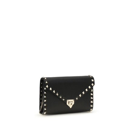 Portefeuille Valentino Garavani en Cuir de Veau Noir Bos Taurus