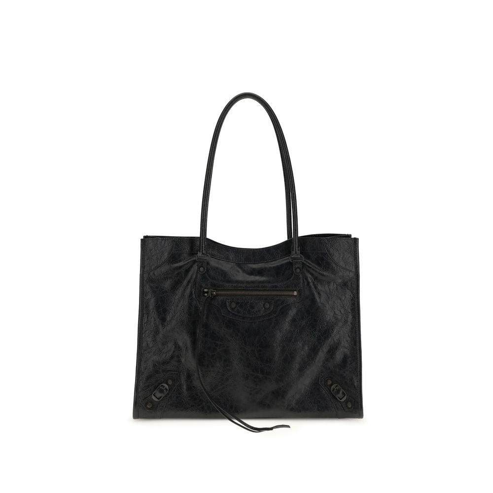 Balenciaga Black Lamb Shoulder Bag - Le City Tote