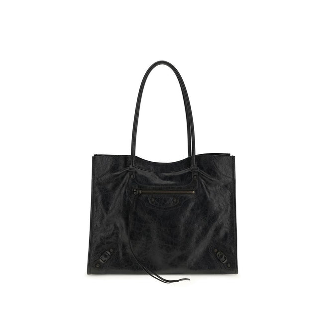 Balenciaga Black Lamb Shoulder Bag - Le City Tote