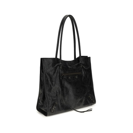 Balenciaga Black Lamb Shoulder Bag - Le City Tote