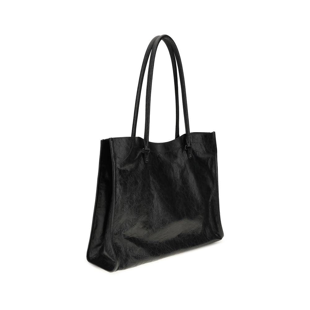 Balenciaga Black Lamb Shoulder Bag - Le City Tote