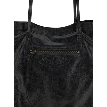 Balenciaga Black Lamb Shoulder Bag - Le City Tote
