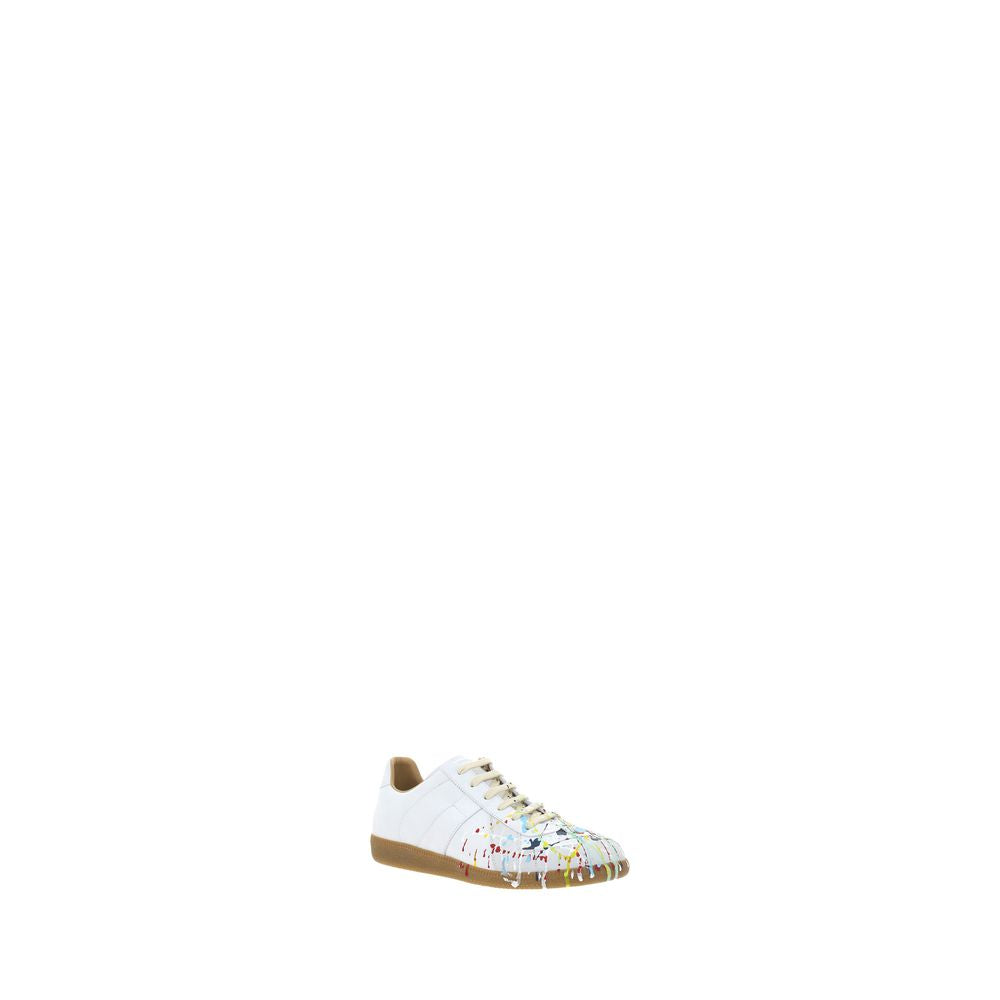 Maison Margiela White Leather Low Top Sneakers