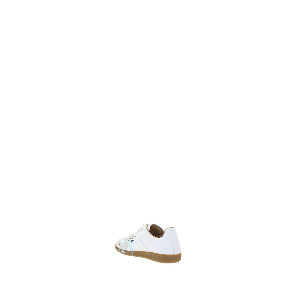 Maison Margiela White Leather Low Top Sneakers