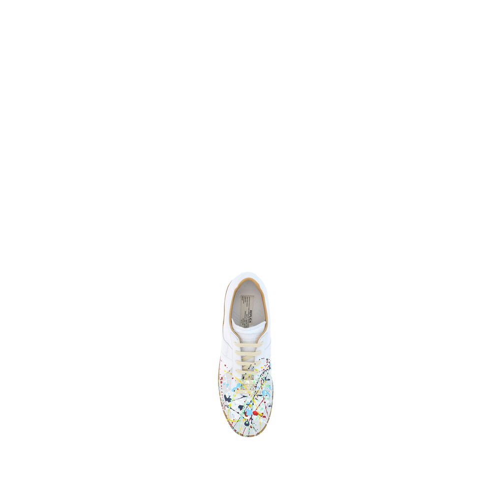 Maison Margiela White Leather Low Top Sneakers