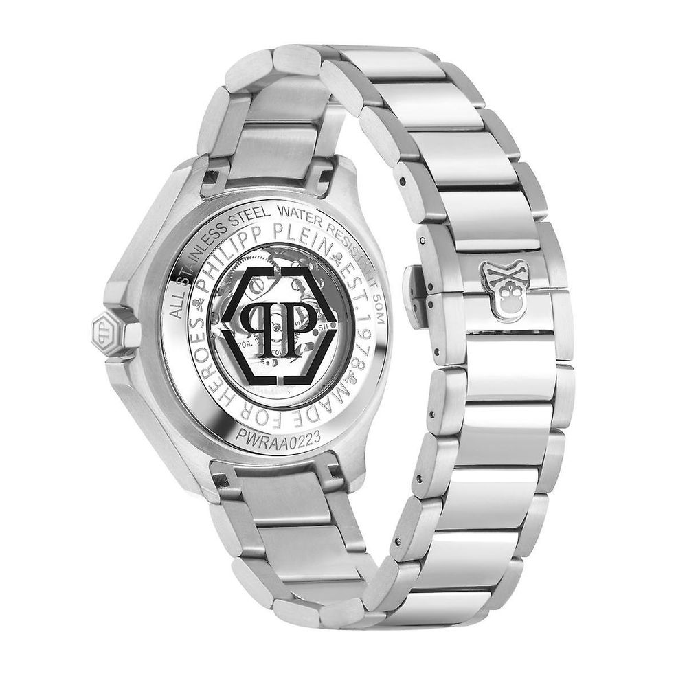 Montre habillée en acier inoxydable gris Philipp Plein