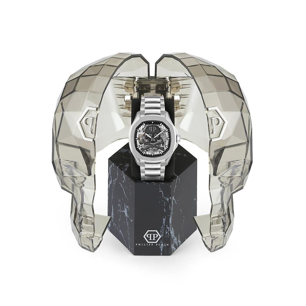 Montre habillée en acier inoxydable gris Philipp Plein