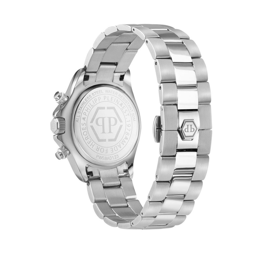 Montre habillée en acier inoxydable gris Philipp Plein