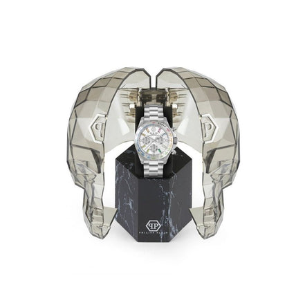 Montre habillée en acier inoxydable gris Philipp Plein