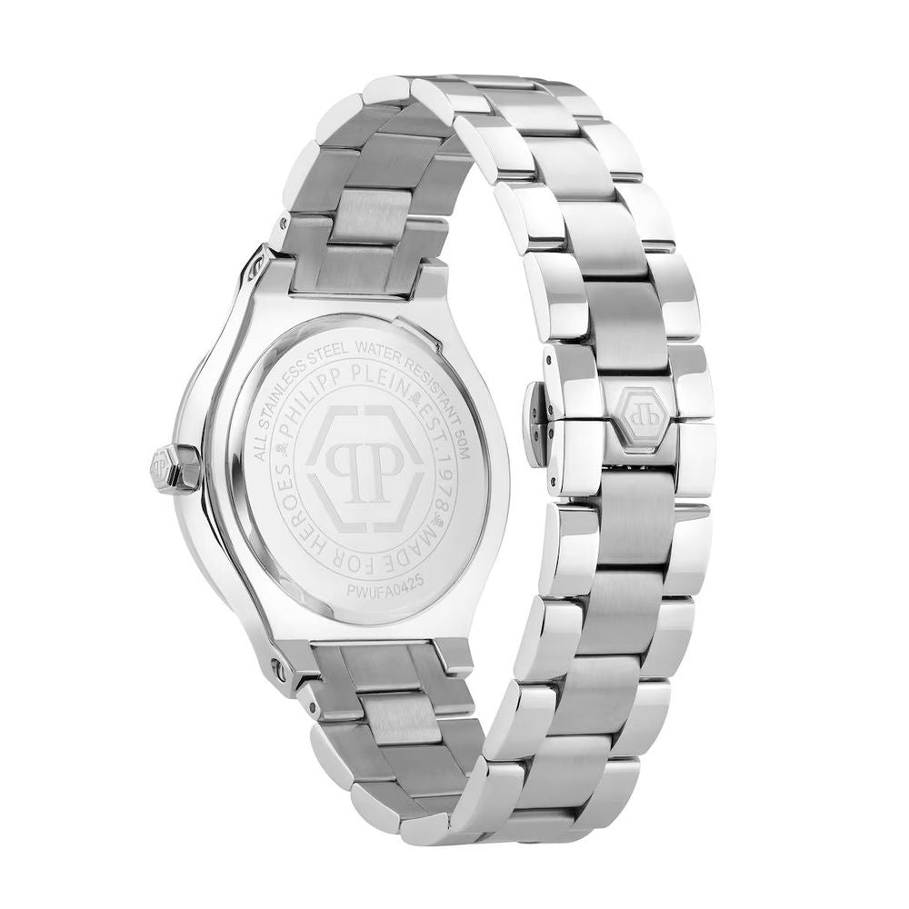 Montre habillée en acier inoxydable gris Philipp Plein