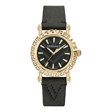 Montre habillée en fourrure noire Versace