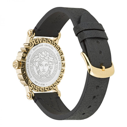 Montre habillée en fourrure noire Versace