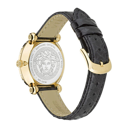 Montre habillée en fourrure noire Versace