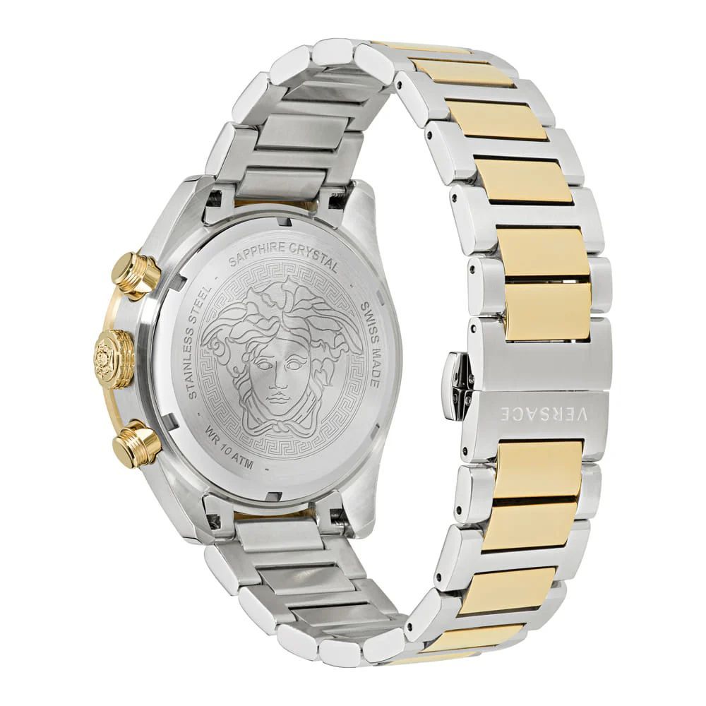 Montre habillée Versace grise en acier inoxydable