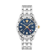 Montre habillée Versace grise en acier inoxydable