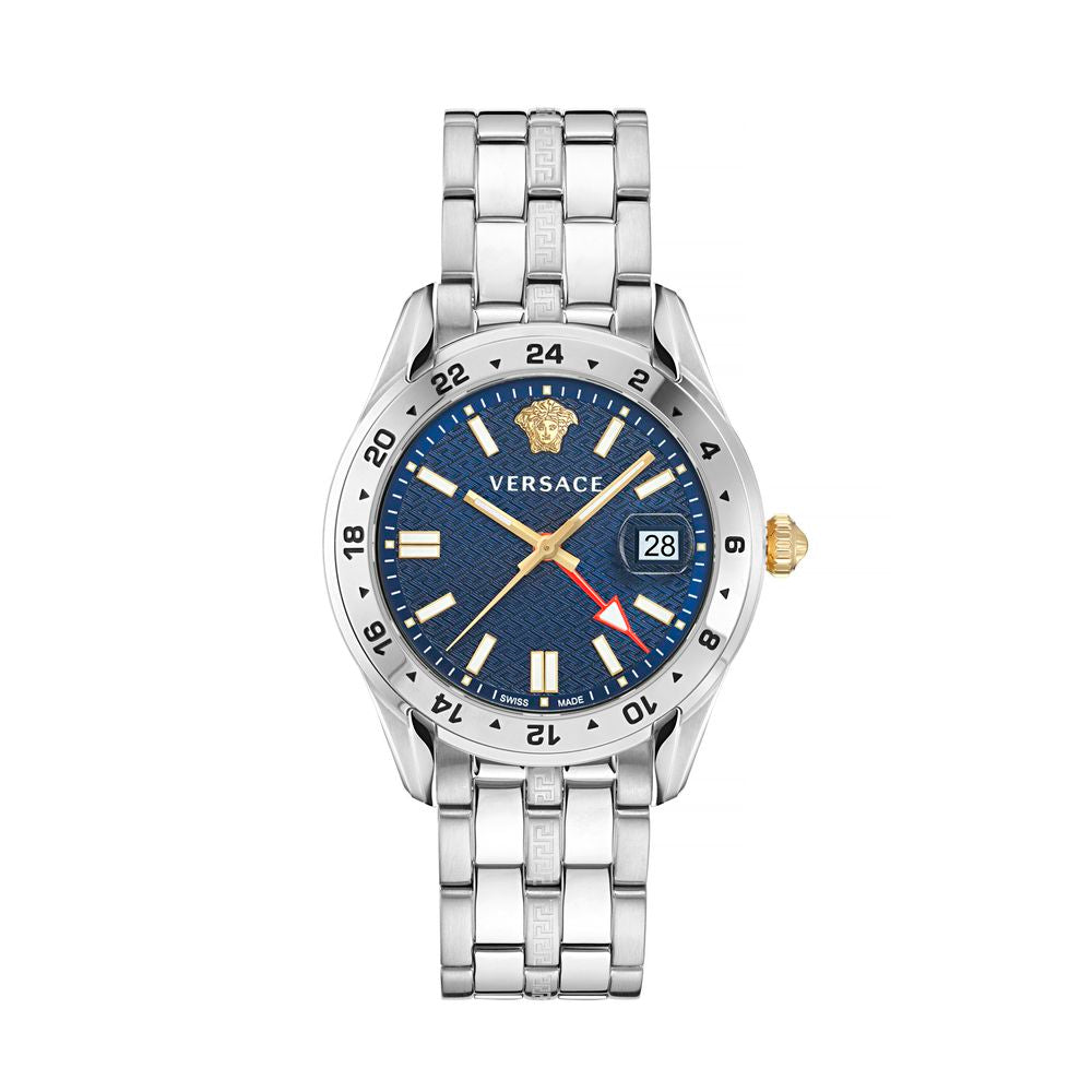 Montre habillée Versace grise en acier inoxydable